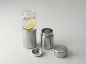 Бутылка для воды FLAVOUR U SEE, 460 мл, серебристый