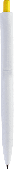 Ручка IGLA COLOR Белая с желтой кнопкой 1033.04