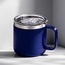 Кружка стальная Alaska с крышкой слайдером, powder coating, синий